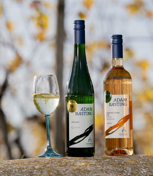 Impression Weine Riesling, Rosé, Weinglas